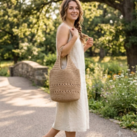 Borsa Dafne in Fibra Naturale con Tracolla | Anembags