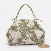 Borsa a mano Rasha in tessuto ricamato Anembags