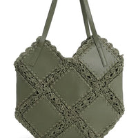 Borsa Shopper Donna Altea con Intreccio Naturale e Tracolla | AnemBags