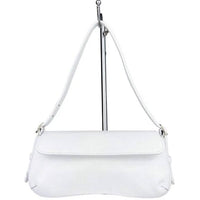 La Baguette – Borsa a Spalla in Vera Pelle Made in Italy - Argento