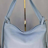 Borsa Convertibile a Zaino Ayla in Vera Pelle Made in Italy - Moro / Vera pelle