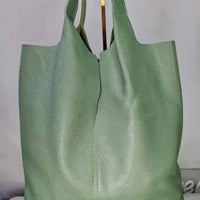 Le Shopper in pelle – shopper made in Italy | AnemBags - Argento / Vera pelle