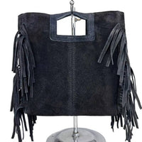 Le Frangettine – borsetta in pelle camoscio frange made in Italy