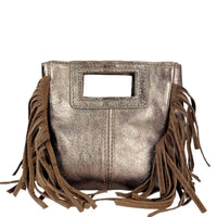 Le Frangettine Mini Laminate – Mini bag con frange in Vera Pelle Made in Italy