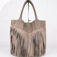 Le Frangette – borsa con frange in vera pelle made in Italy