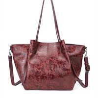 Borsa Tote "Sara" in poliuretano effetto Pelle Invecchiata - Collezione Premium Anembags