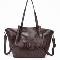 Borsa Tote "Sara" in poliuretano effetto Pelle Invecchiata - Collezione Premium Anembags