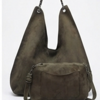 Borsa Diana in Ecocamoscio – Sacca Morbida con Borsello Interno Estraibile e Tracolla