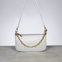 Borsa “Le Spalline” in vera pelle - argento / Vera pelle