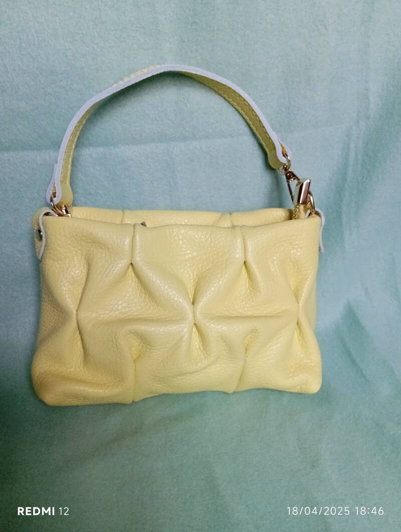 Le Arricciate – borsetta arricciata in vera pelle made in Italy