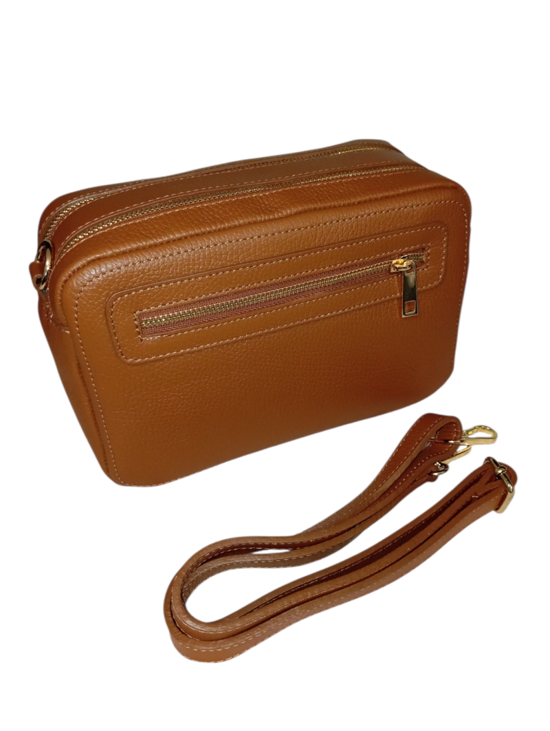 Le Double Zipper – borsa doppia zip in vera pelle made in Italy