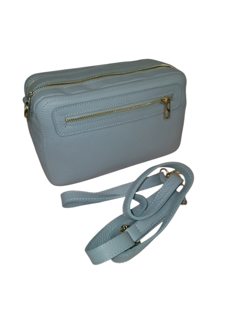 Le Double Zipper – borsa doppia zip in vera pelle made in Italy