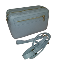 Le Double Zipper – borsa doppia zip in vera pelle made in Italy