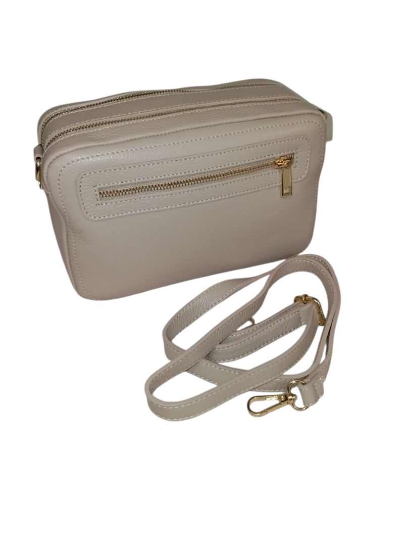 Le Double Zipper – borsa doppia zip in vera pelle made in Italy