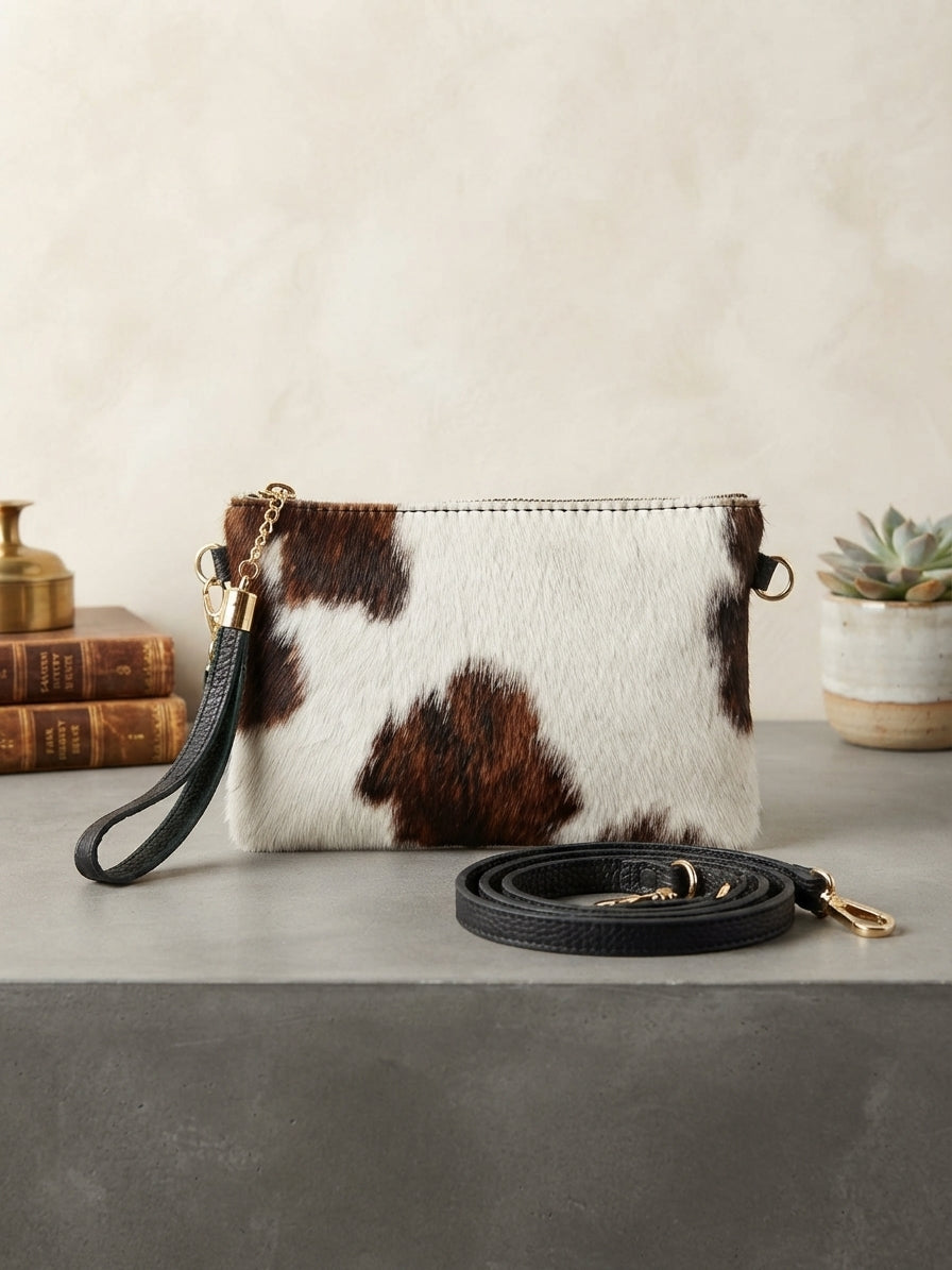 Borsa Pochette NALA in Vera Pelle Made in Italy con Cavallino | Anembags