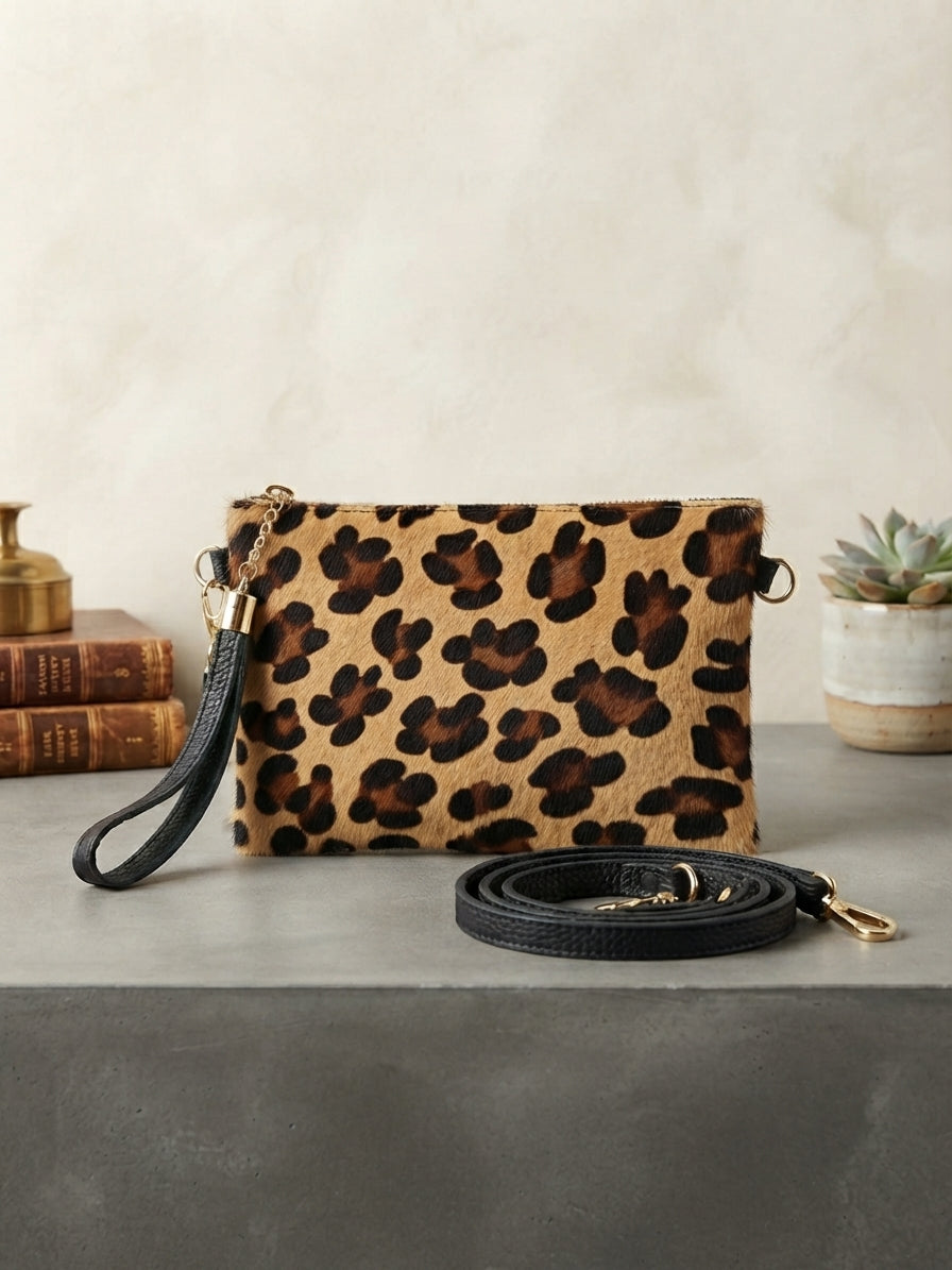 Borsa Pochette NALA in Vera Pelle Made in Italy con Cavallino | Anembags