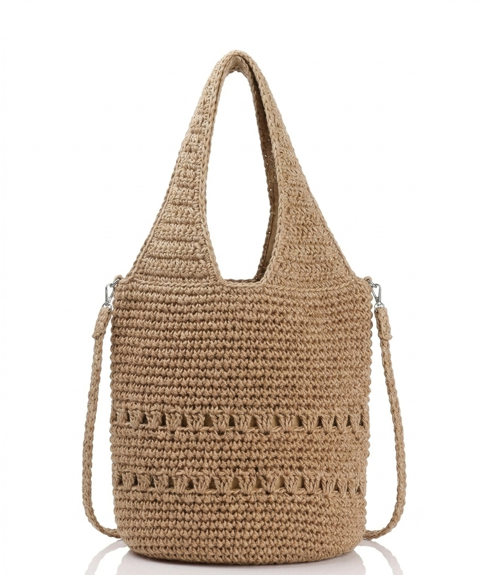 Borsa Dafne in Fibra Naturale con Tracolla | Anembags