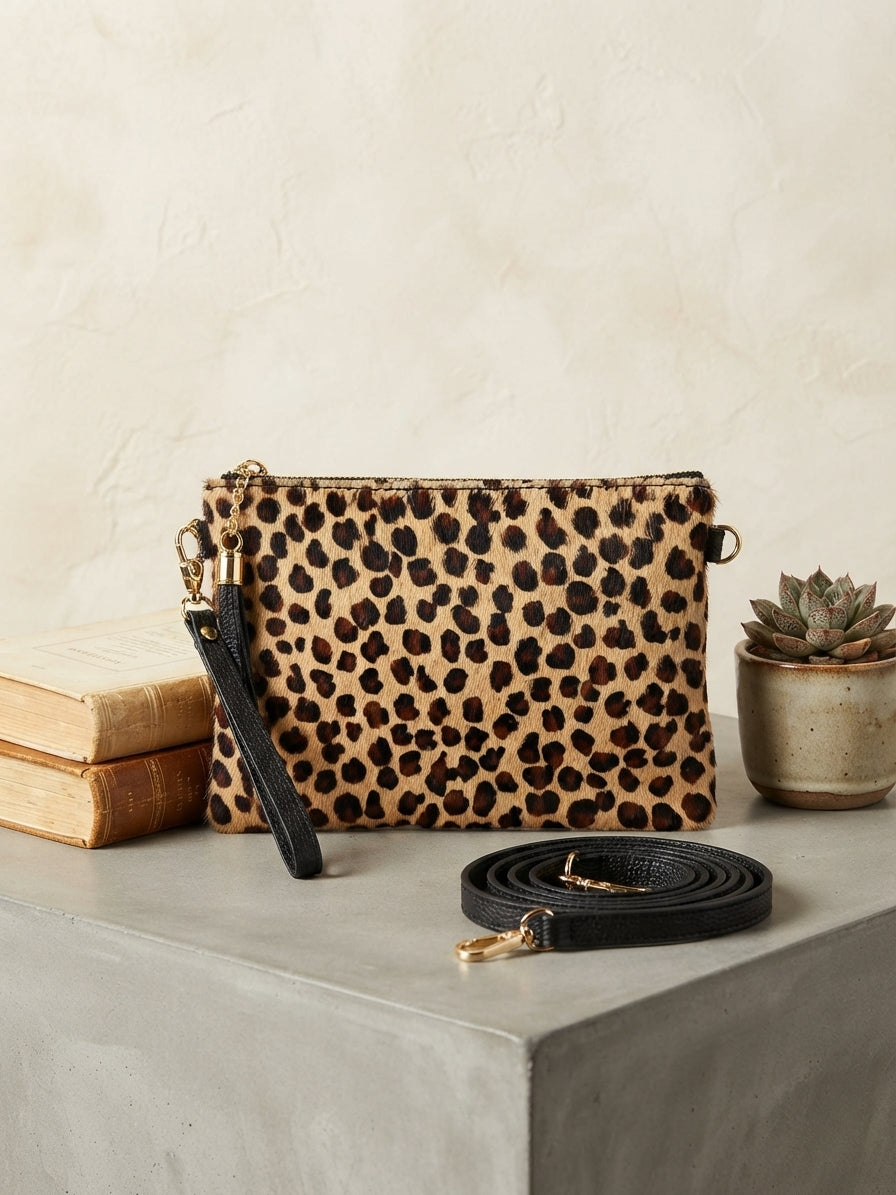 Borsa Pochette NALA in Vera Pelle Made in Italy con Cavallino | Anembags