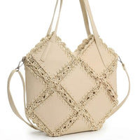 Borsa Shopper Donna Altea con Intreccio Naturale e Tracolla | AnemBags
