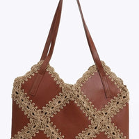 Borsa Shopper Donna Altea con Intreccio Naturale e Tracolla | AnemBags