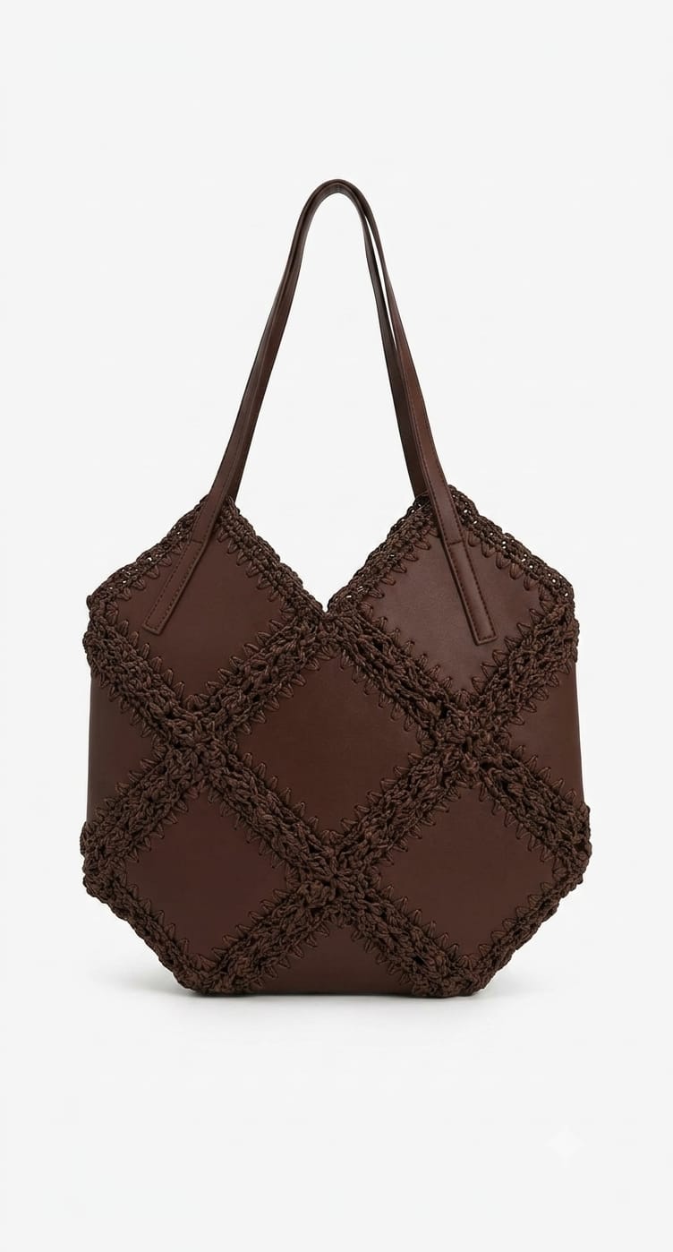 Borsa Shopper Donna Altea con Intreccio Naturale e Tracolla | AnemBags