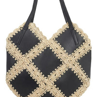 Borsa Shopper Donna Altea con Intreccio Naturale e Tracolla | AnemBags