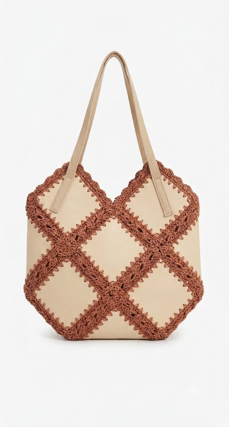 Borsa Shopper Donna Altea con Intreccio Naturale e Tracolla | AnemBags