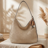 Borsa Donna Azzurra in Ecorafia ed Ecopelle con Manico Regolabile