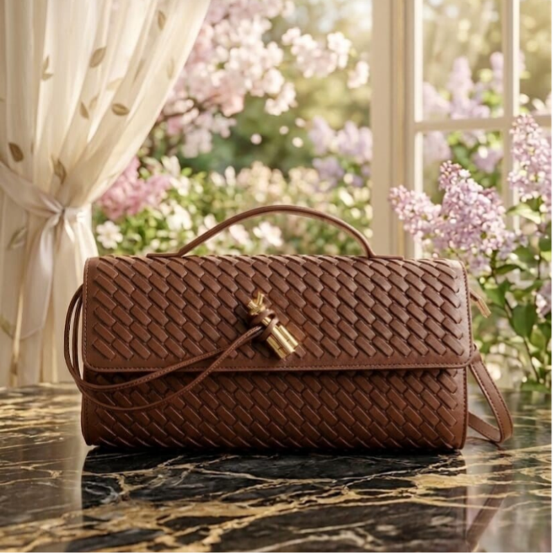 Borsa Intrecciata Donna VENERE in Ecopelle Premium – Elegante, Compatta e Versatile