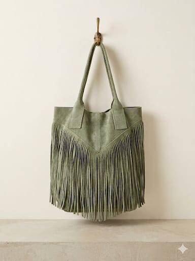 Le Frangette – borsa con frange in vera pelle made in Italy