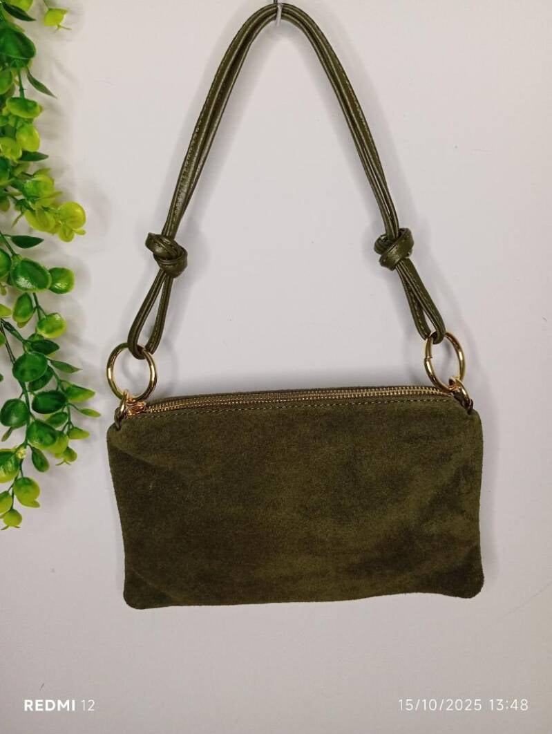 Le Sottilissime Small Camoscio – borsa in pelle scamosciata made in Italy