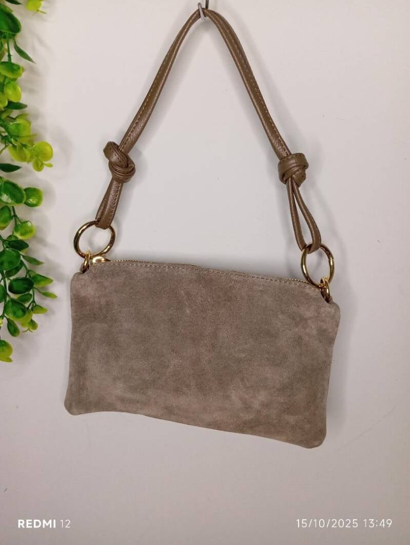 Le Sottilissime Small Camoscio – borsa in pelle scamosciata made in Italy
