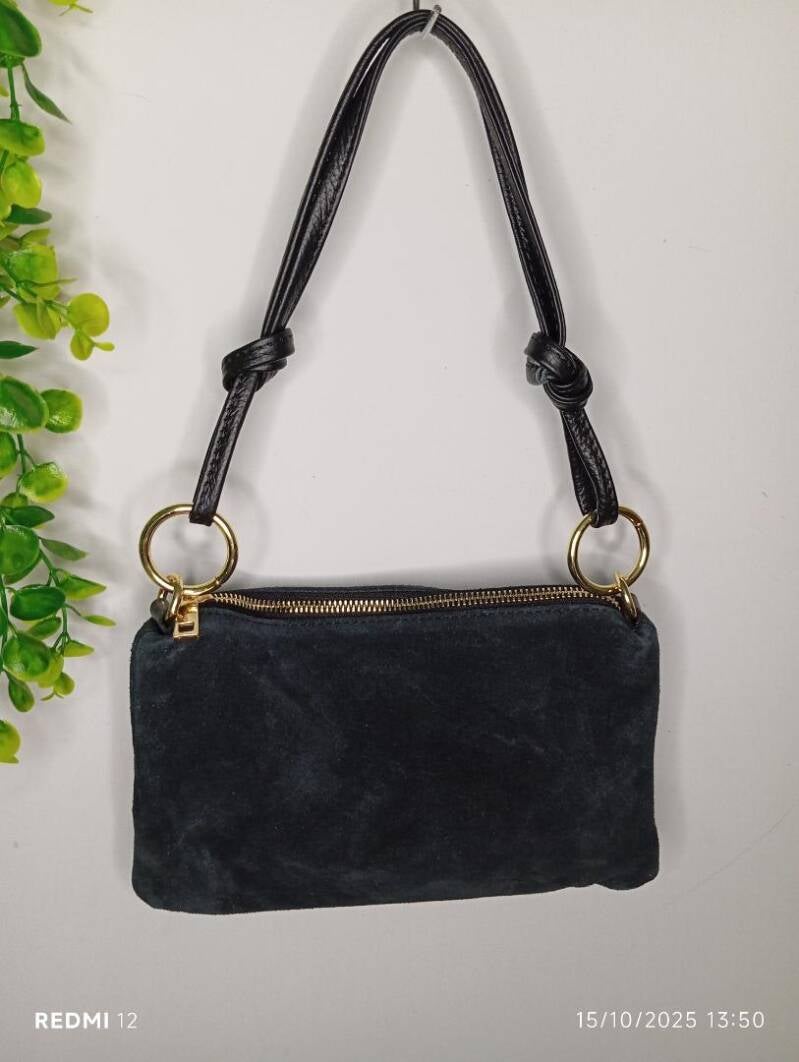 Le Sottilissime Small Camoscio – borsa in pelle scamosciata made in Italy