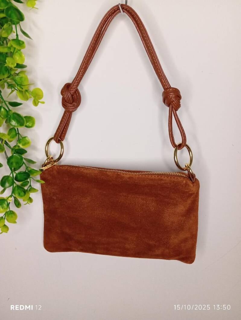 Le Sottilissime Small Camoscio – borsa in pelle scamosciata made in Italy