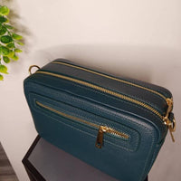 Le Double Zipper – borsa doppia zip in vera pelle made in Italy