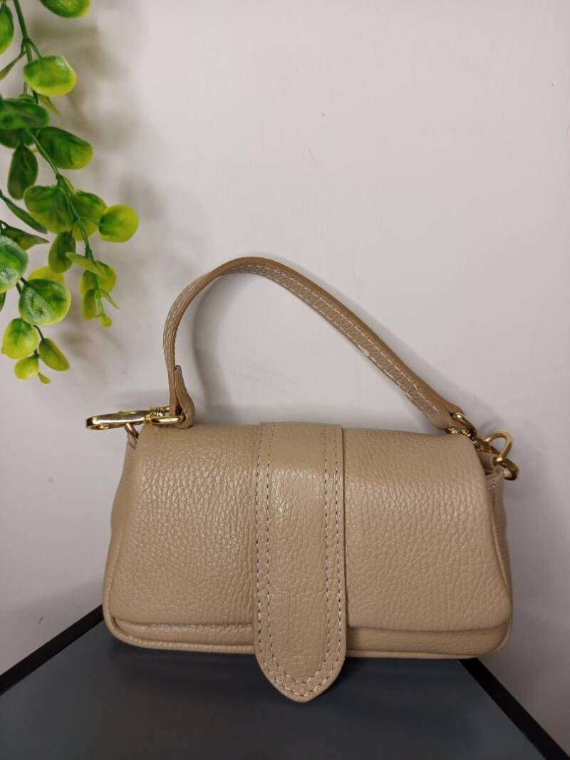 “Le Linguette” – Borsa a tracolla in vera pelle made in Italy