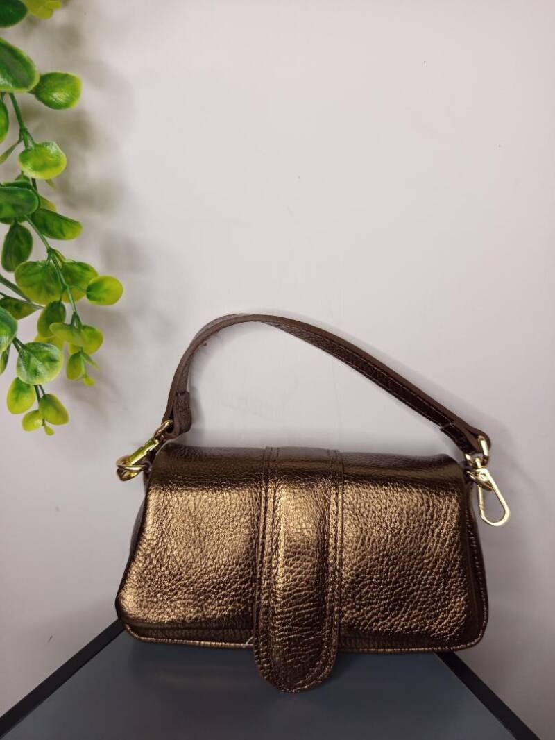 “Le Linguette” – Borsa a tracolla in vera pelle made in Italy