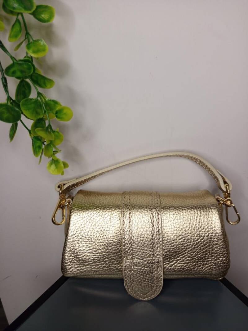 “Le Linguette” – Borsa a tracolla in vera pelle made in Italy