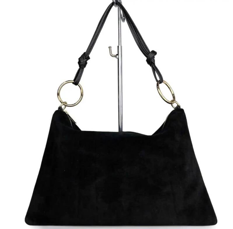 “Le Sottilissime Big – borsa con anelli in CAMOSCIO”