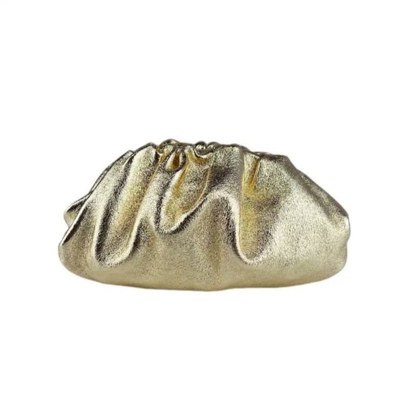 Conchigliette – borsa shell / conchiglia in vera pelle made in Italy - Canna di fucile laminato / Vera pelle