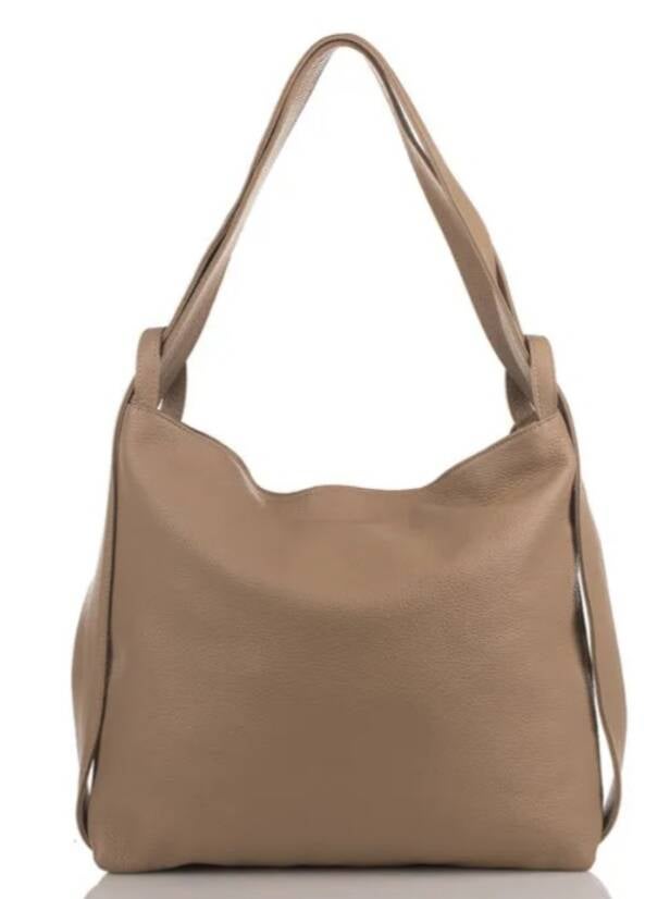 Borsa Convertibile a Zaino Ayla in Vera Pelle Made in Italy