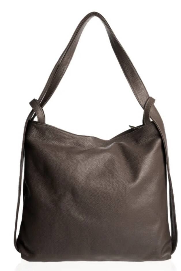 Borsa Convertibile a Zaino Ayla in Vera Pelle Made in Italy