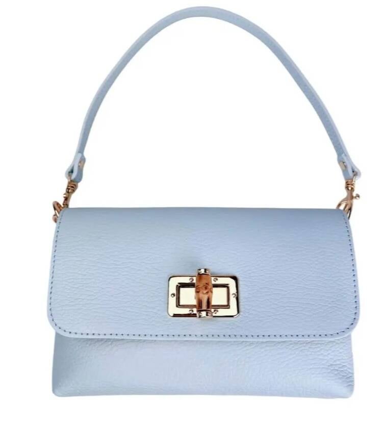 Le Bambú in Pelle – Borsa a Spalla in Vera Pelle Made in Italy - Bronzo