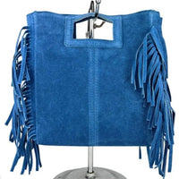 Le Frangettine – borsetta in pelle camoscio frange made in Italy