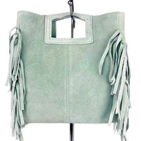 Le Frangettine – borsetta in pelle camoscio frange made in Italy