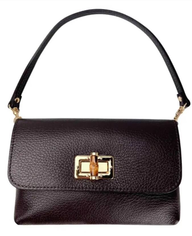 Le Bambú in Pelle – Borsa a Spalla in Vera Pelle Made in Italy