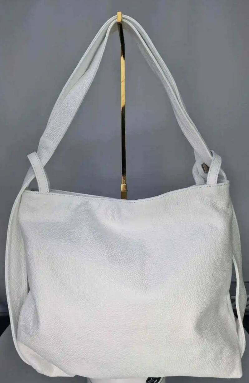 Borsa Convertibile a Zaino Ayla in Vera Pelle Made in Italy