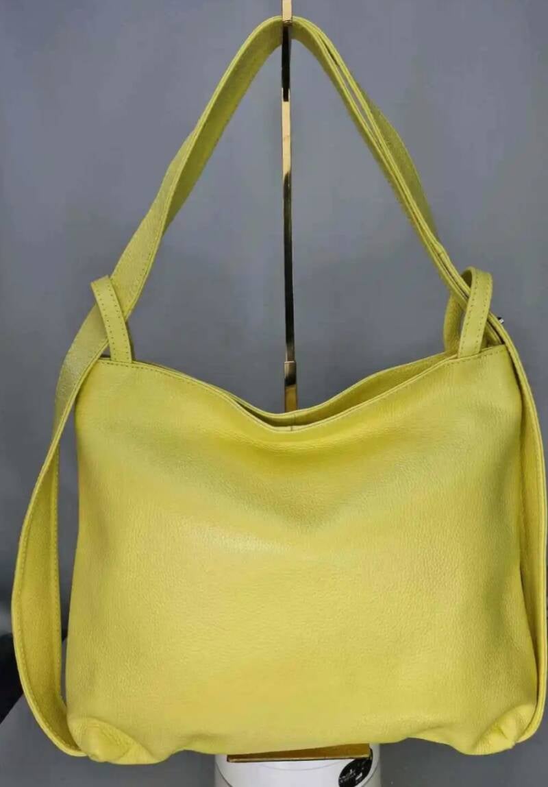 Borsa Convertibile a Zaino Ayla in Vera Pelle Made in Italy
