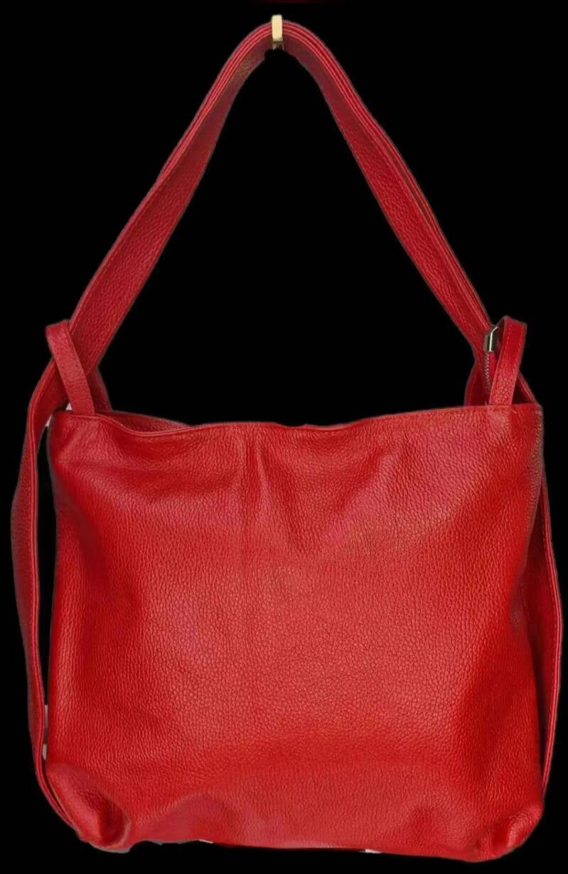 Borsa Convertibile a Zaino Ayla in Vera Pelle Made in Italy
