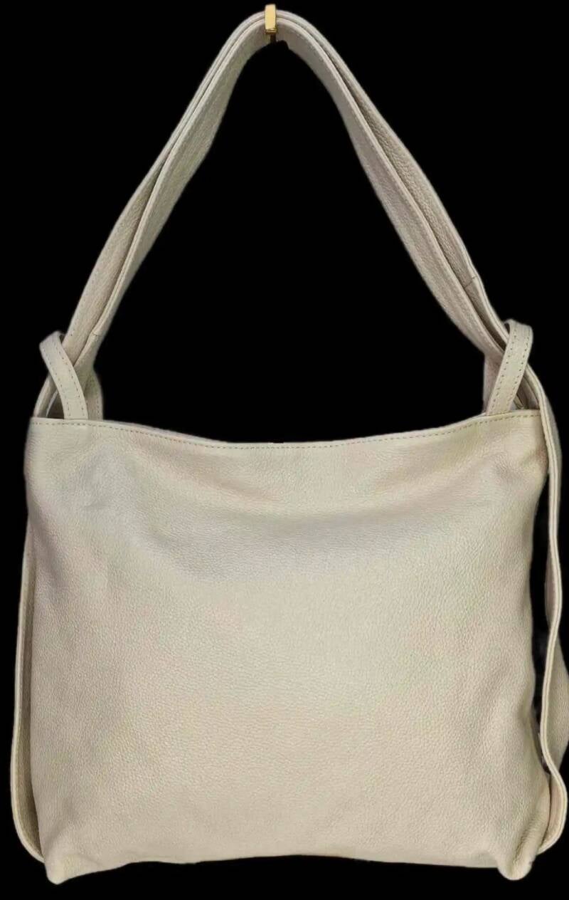 Borsa Convertibile a Zaino Ayla in Vera Pelle Made in Italy
